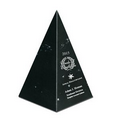 5" Pyramid Award- Jet Black
